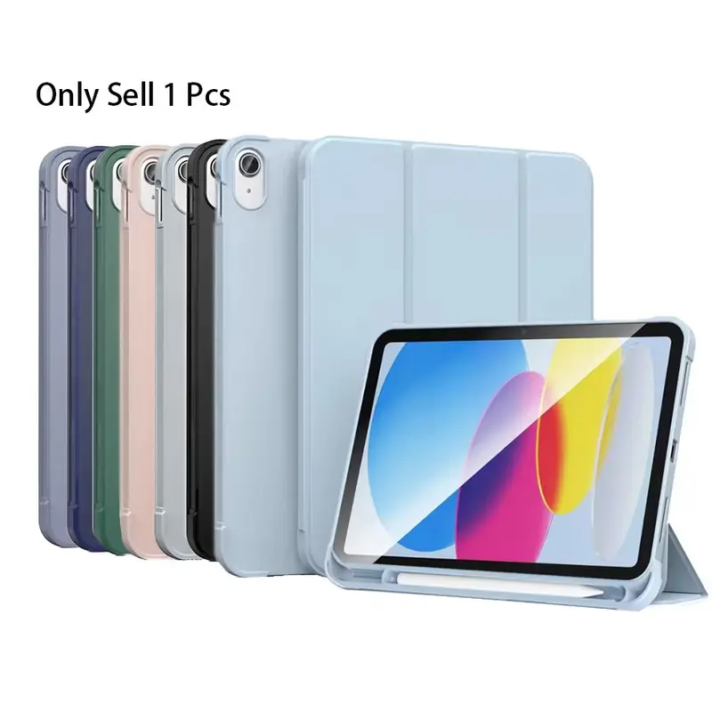 Case for iPad (A16) 11th Generation 11 Inch 2025 Tablet with Pencil Holder, Hybrid Cover with Soft TPU Back, Tablet Casing, Supports Touch ID, Auto Wake/Sleep, Tablet Accessories (Case Only)