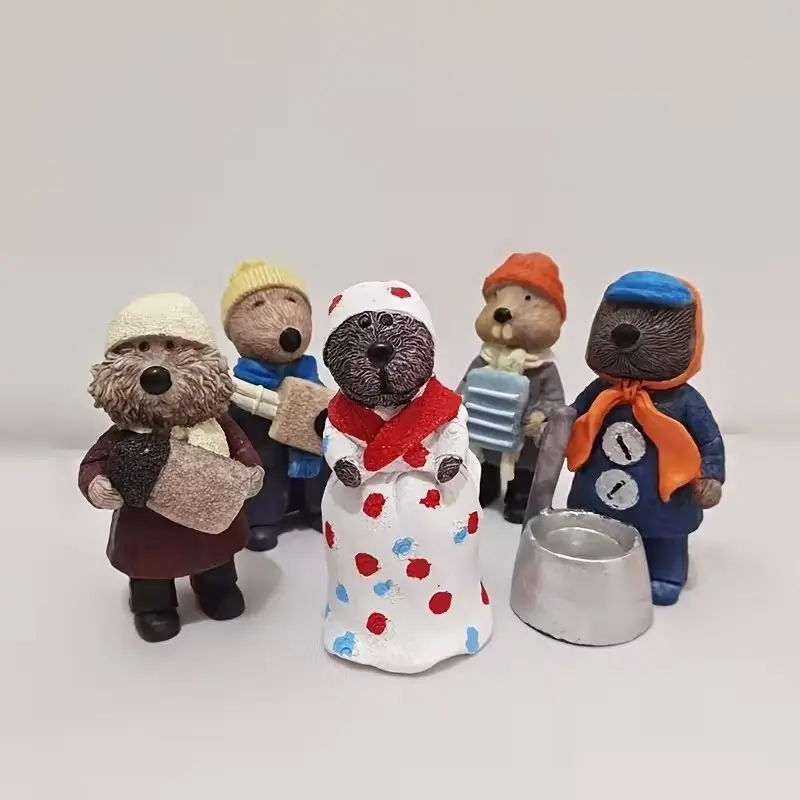 Art Doll Statues, Resin Otter Dolls, Emmett Band, Mini Dolls, Resin Animal Decorations, Mouse Decorations, Home Decor, Gifts, Festival Decor, Ornaments, Cute Cartoon Figurine