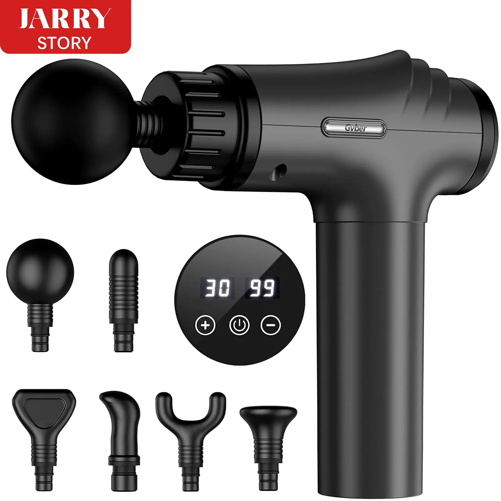 Massage Gun X7, Deep Tissue Neck Shoulder Massager with 30 Speed Levels & 6 Interchangeable Massage Heads, Portable Electric Massager for Muscle Pain Relief, Ideal Gift, Dorm Essentials