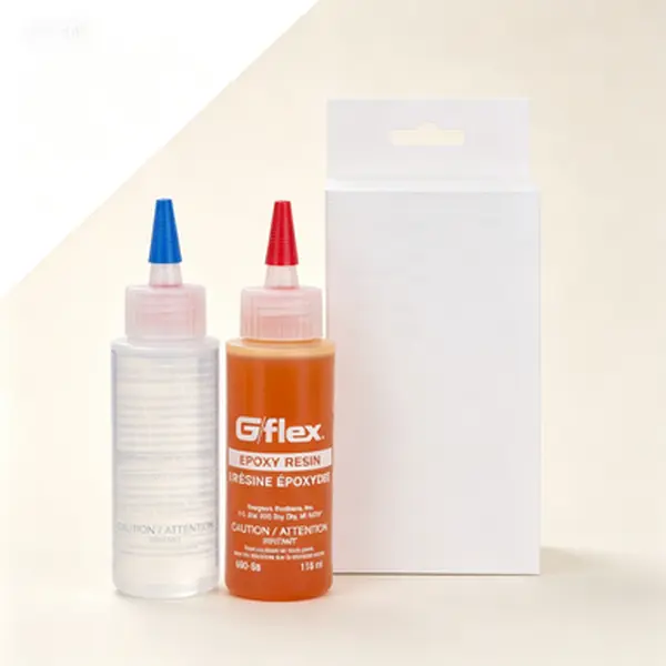 G/flex Epoxy Adhesive Kit, 2-Pack 4oz Bottles, High Strength Waterproof Marine Epoxy, Fast Curing Repair Resin for Boats, Wood, Metal, and Plastic, Durable Bonding Solution, Outdoor, Wood/Metal/Plastic