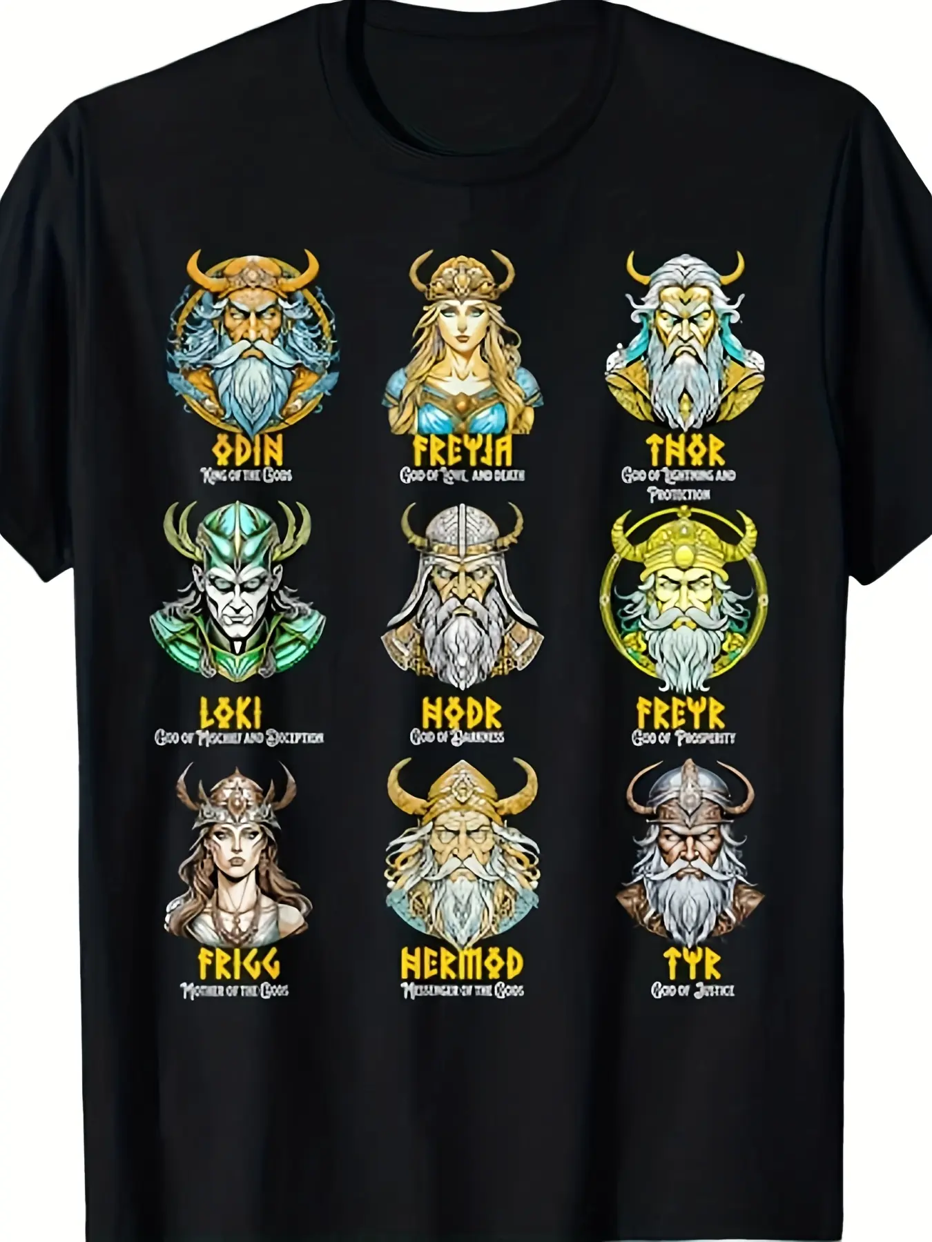 Viking And Celtic T-Shirt Featuring a Chart of Old unisex soft cotton short sleeve t shirt, vintage graphic casual tee for men women teens, perfect birthday holiday gift for camping travel gym daily street  wear