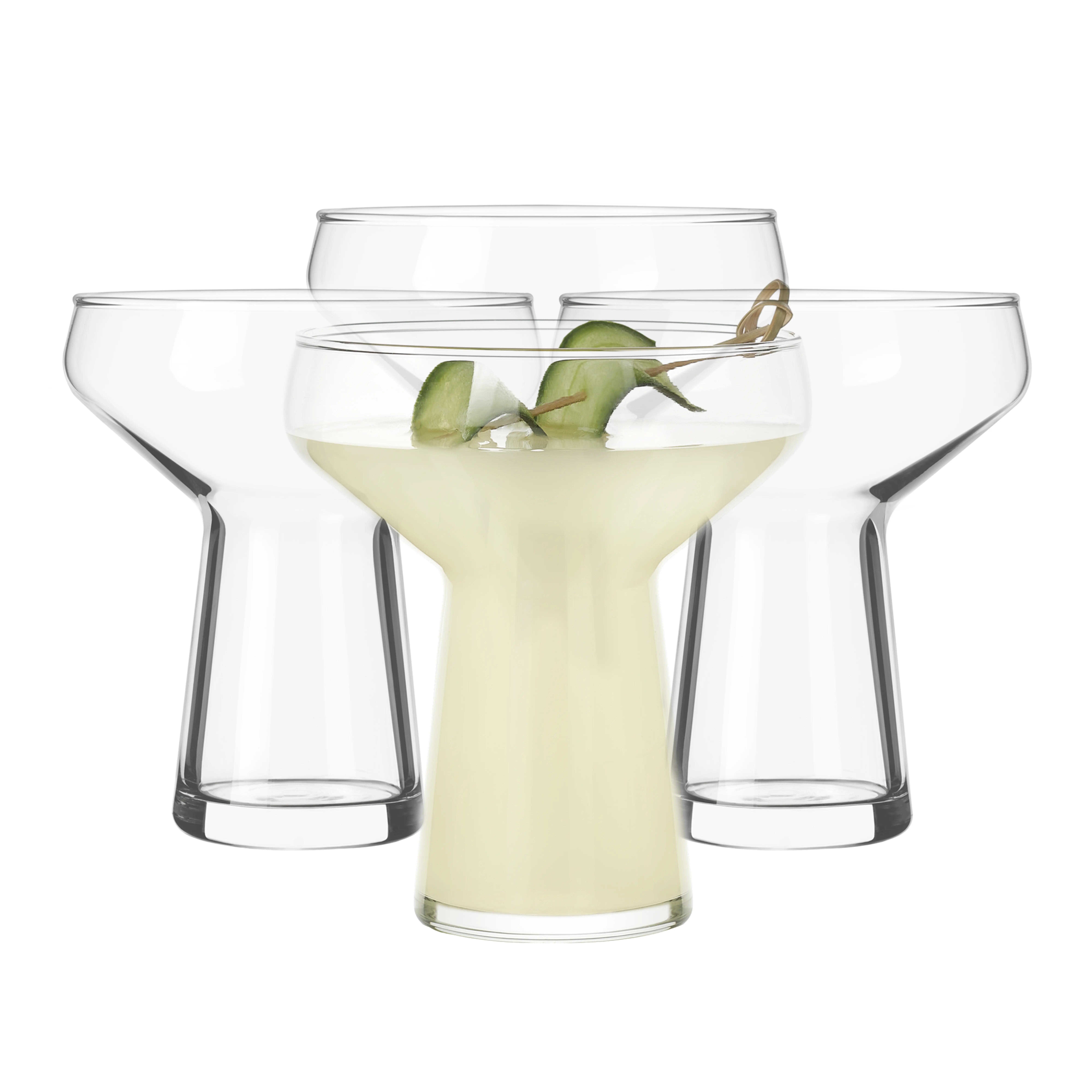 Libbey Stemless Margarita Glasses Set of 4, Classic, Lightweight Mixed Cocktail Glasses Set, Large Margarita Glass Set for Cinco de Mayo, Parties