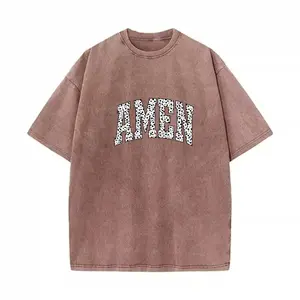 Oversized Casual Style Women's T-Shirt Amen Graphic Print Summer Wear Gift For Her Fit Boxy