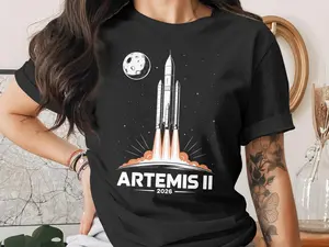 [SALE UP TO 40% ] Retro Space Mission 2026 T-Shirt, Future Moon Exploration Shirt, Vintage Rocket Launch Sweatshirt, Science Teacher Gift Hoodie, Artemis 2 Inspired Tee