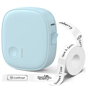 Label Printer XenGro AH-P05 Mini Bluetooth Thermal Label Maker Office Label Printer with Built-in Cutter Waterproof Rechargeable Portable Bluetooth Label Maker Printer for Home Office Kitchen for Bathroom Bottles Wireless