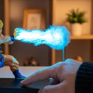 Energy Wave Magnetic Levitation Nightlight, Glow Ball Action Figure, Unique Ambient Decor Display for Home（Bule）