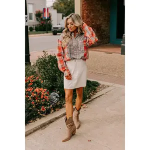 Fall Sunset Flannel Tunic
