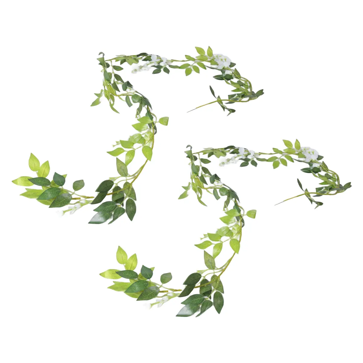 2Pcs 7ft Artificial Wisteria Vine Garland with Leaves, Durable Fade-Resistant Synthetic Plastic Hanging Decoration, Easy-Install Natural-Look Outdoor Decoration for Weddings, Gardens, Household Fence Accessories