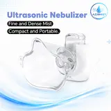 Rechargeable Mesh Handheld Nebulizer Device, Portable 5V USB Charging Cable-Enabled Compact Set, 1 Button Operation, 1 Nebulizer, 2 Face Masks, Mouthpiece for Adults, Daily Care Home/Travel Use techvibes
