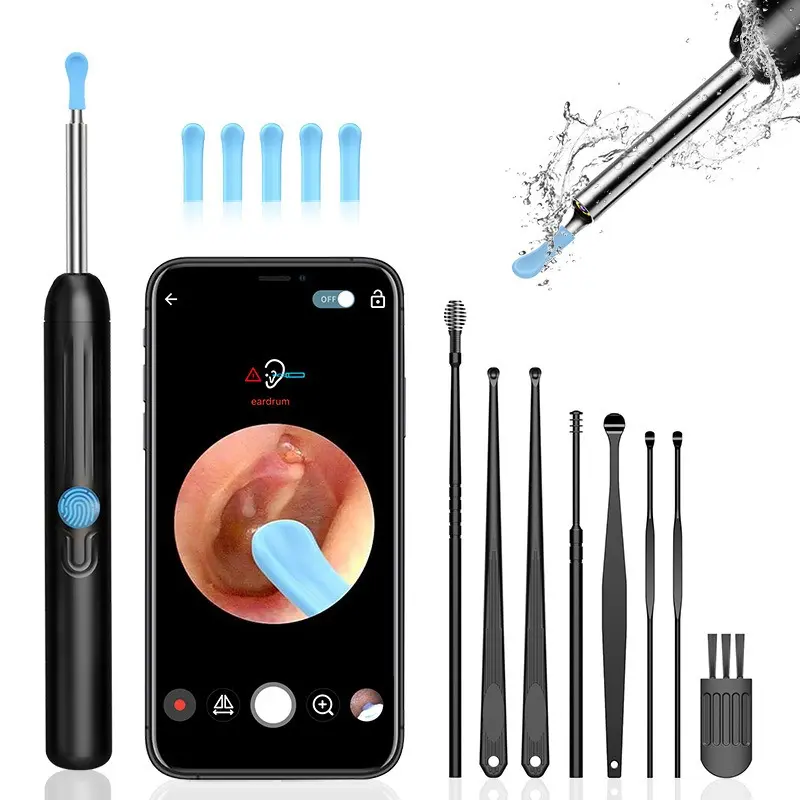 1080P HD WiFi Ear Wax Removal Camera, Compact Wireless Rechargeable Smart Ear Pick. Designed for daily use, this lightweight ear cleaner is fully compatible with iPhone and Android devices, ideal for daily ear care. Ear Cleaning Tool ear wax removal tool