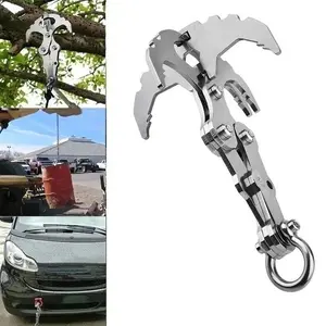 Rock Climb Folding Gravity Grab Hook Outdoor Rock Climbing Rescue Claw Survival Mountaineering Hook Tool Multifunctional Stainless Steel  outdoor portable  outdoor tools  outdoor gadget cycling