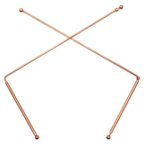 2X 99.9% Copper Dowsing Rod - Divining Rods with Box, Ghost Hunting, Water Divining, Spirit Hunting,Detect Gold,Yes No Questions etc