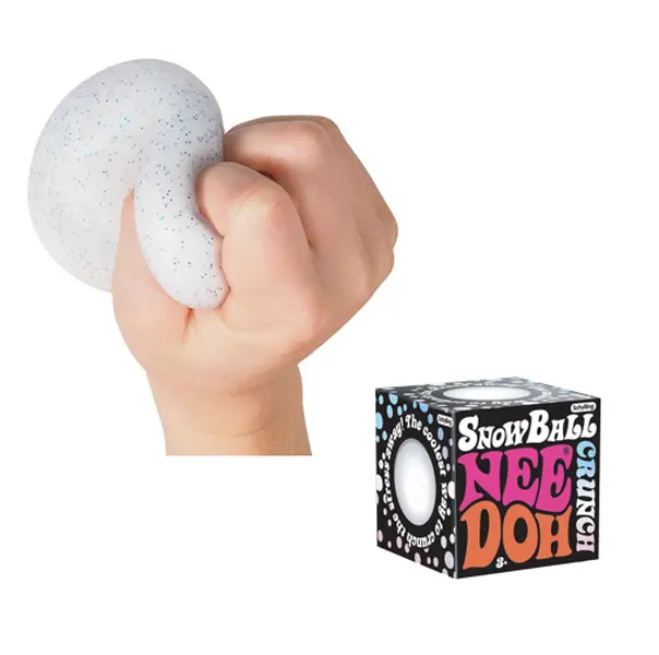 NeeDoh SnowBall Crunch – Snow-Like ASMR Sensory Toy with Crunchy Sound, Soft Stretchy Dough, Ages 3+