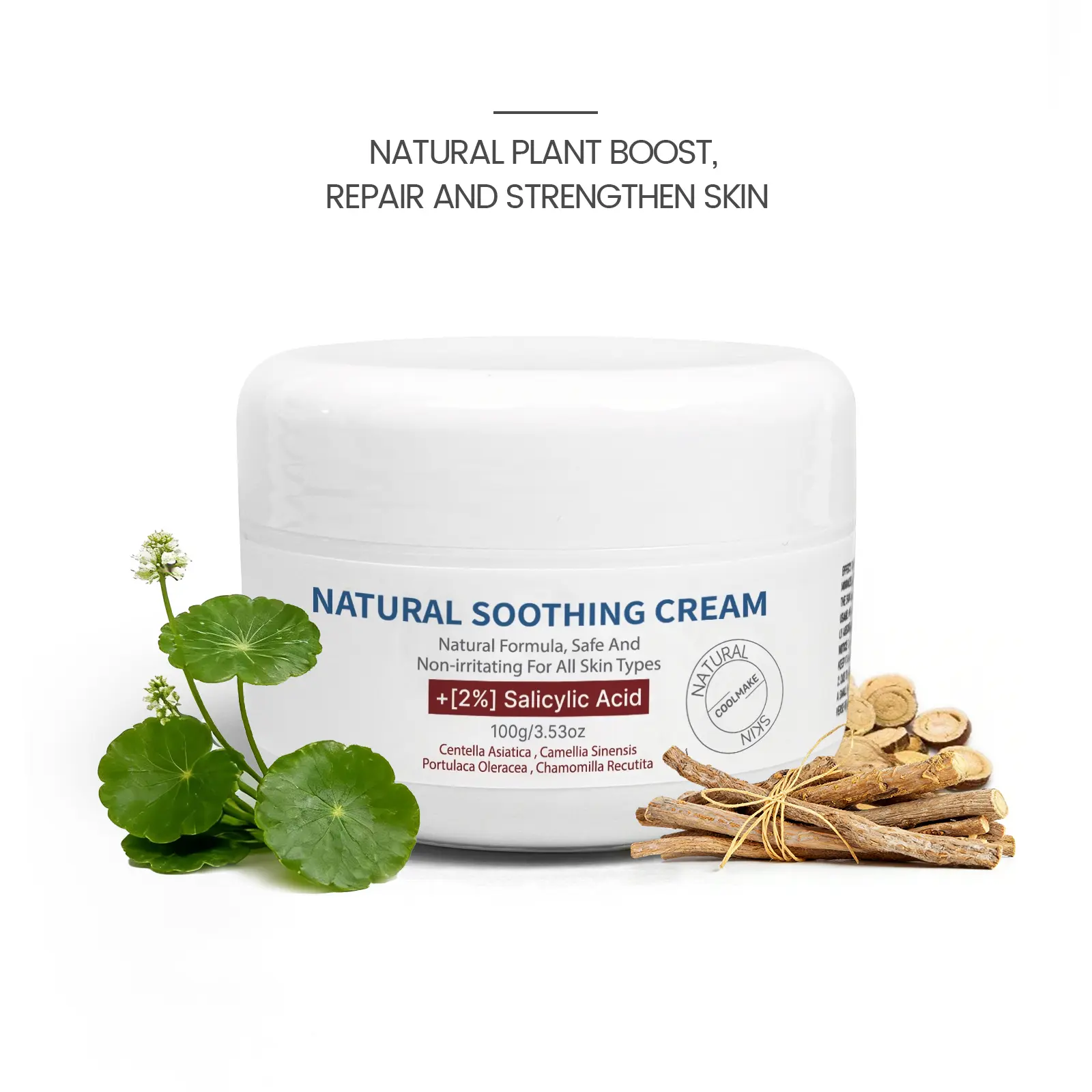 COOLMAKE Natural Soothing Body Care Moisturizer - Fast-Acting Relief, Antibacterial Repair, Hydrating Gentle Formula - 0-Irritant, Fragrance-Free for Sensitive Skin & All Types
