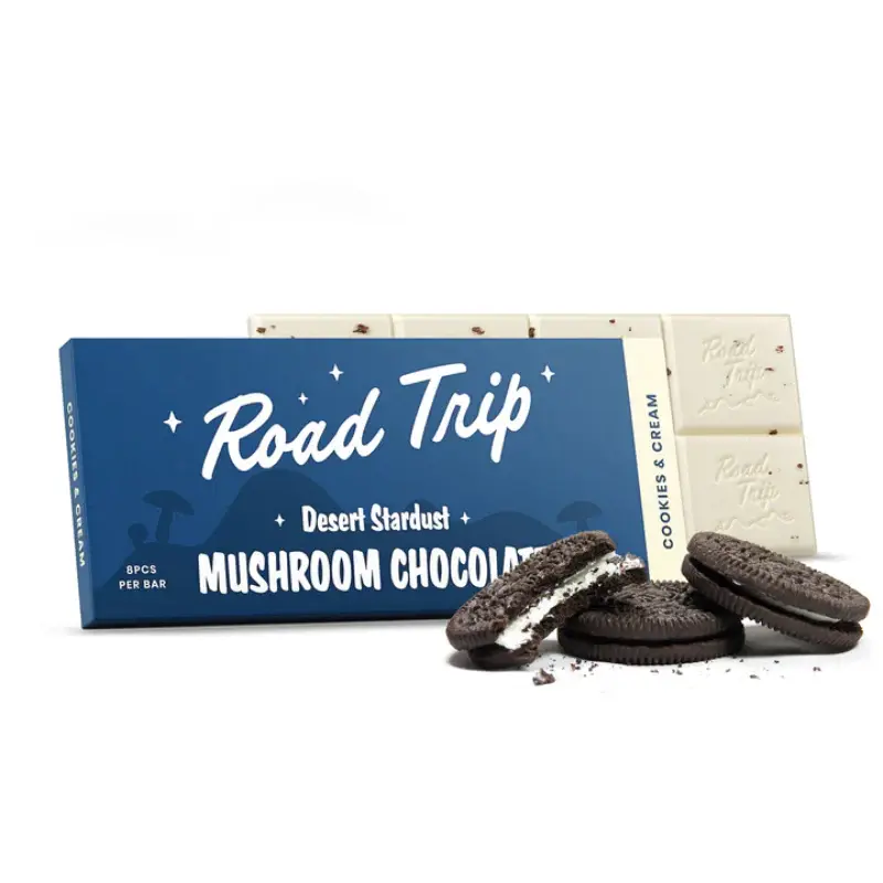 Road Trip Mushroom Chocolate Bar Cookies and Cream 1 Ct For Enhanced Energy & Focus Road Trip Mushroom Chocolate Bar Cookies and Cream 1 Ct For Enhanced Energy & Focus