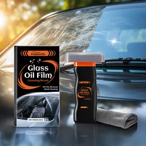 Glass Emulsion Cleaner & Glass Oil Film Remover for Cars – Roll-On Glass Guard with Brush, Removes Oil, Grease & Fog, Anti-Fog Windshield Cleaner for Clear Driving Visibility