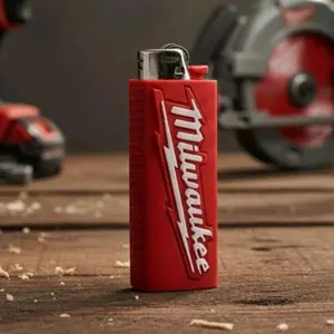 Milwaukee Packout Inspired 3D-Printed Bic Lighter Case (2 pack) with Iconic Logo Perfect Gift for Milwaukee Enthusiasts