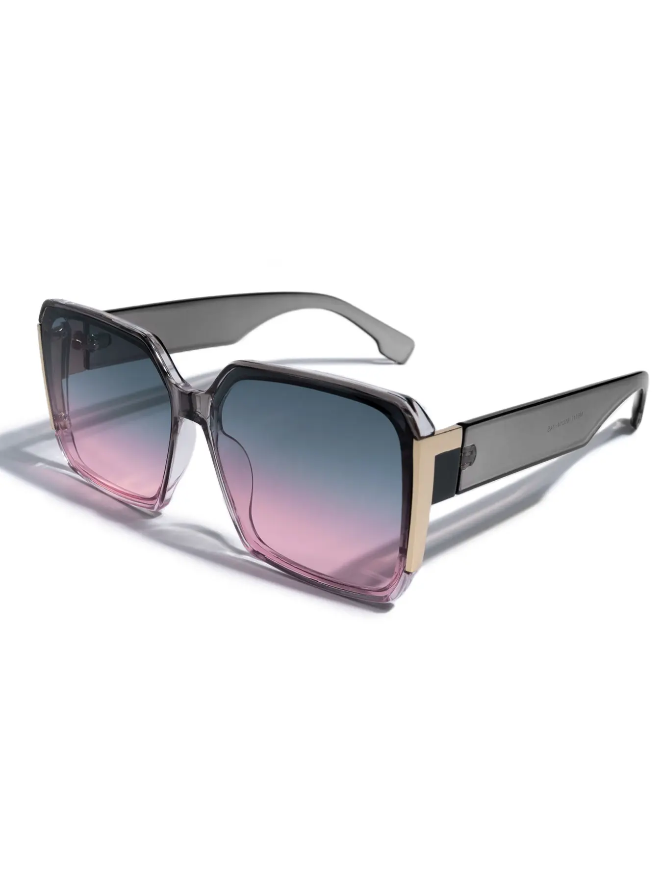 Fashion Large Square Uv Blocking Sunglasses, Fashion Eyewear, Uv406 Gradient Lenses, Transparent Frame, Women's Bold Square Shades for Daily & Outdoor Use, Street Style, Travel, Driving, Party
