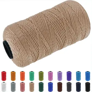 Braided Nylon String 3 Strands 1.5mm x 218 Yards Twisted Twine Rope Mason Line String for Gardening Making, DIY Arts Projects, Christmas Decoration, Hanging Ornaments (Deep Khaki)