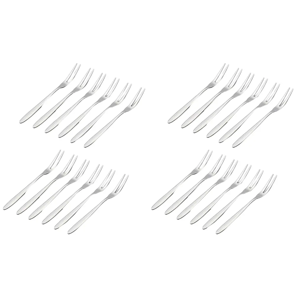 24 Pcs Dessert Forks,5.1 InchStainless Steel Mini Salad Fruit Fork Tasting Forks Cocktail Fork
