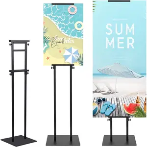 Poster Stand Duty - Poster Stands for Display Foam Board, Sided Pedestal Standing Sign Holder Up to 80 Inch, 1 Pack