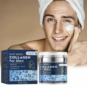 Collagen Men's Anti-Aging Wrinkle Cream, Men's FaceMoisturizer Cream 50g, Skin Firming and TighteningLotion, Firming Hyaluronic Acid Moisturizer Concealer Daily east moon men