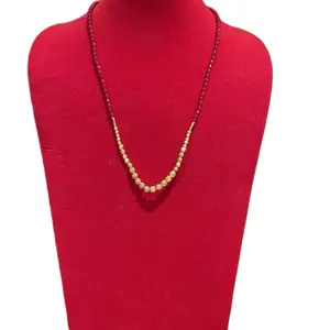 Traditional Nepali Red and Green Magalsutra Necklace