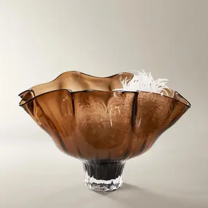 Z Gallerie Coco Glass Bowl Tableware Dinnerware Sets Saladbowl Ceramic Dish Serving Bowl Food Storage Bowl Crystal Bowls
