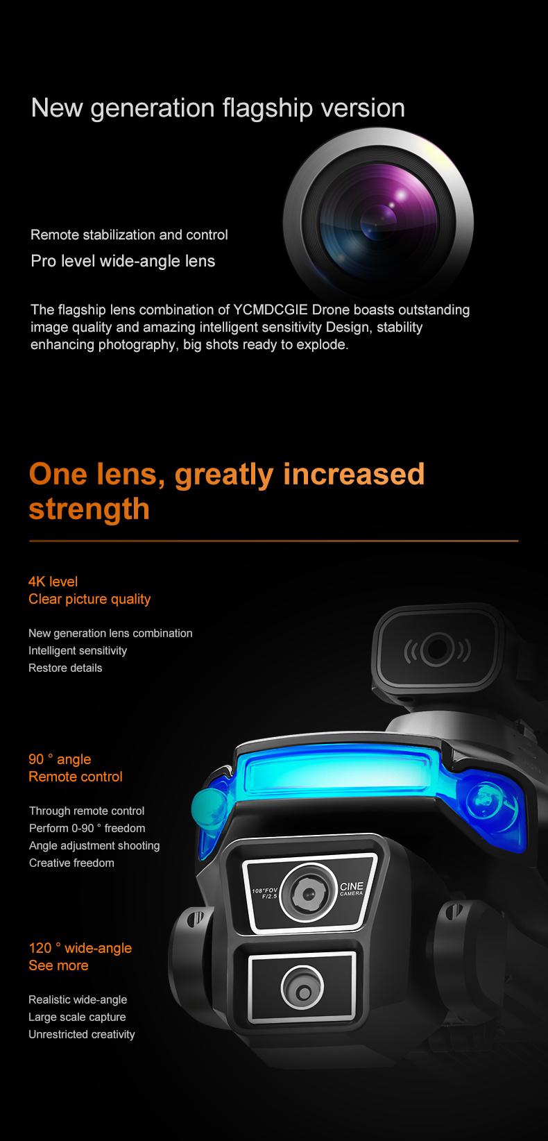 YCMDCGIE 4K GPS Drone with 4.5" Screen Remote - AI Obstacle Avoidance, 40 Min Flight (2 Batteries), 3300ft Range, Brushless Motor Professional Quadcopter