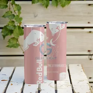 Redbull The Night Shift Pink White Edition Sublimation Tumbler 20oz