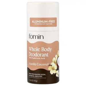 fomin Whole Body Deodorant, Aluminum-Free, Vanilla Coconut, 1.76 oz (50 g)