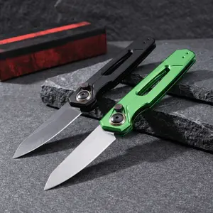 EDC Knife 440C sandblasted flat blade, suitable for cutting diced food in restaurants and peeling fruit