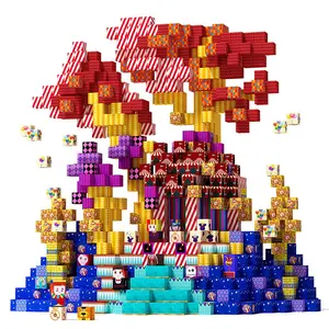 Magnetic Puzzle Building Blocks Circus Set, Stem Montessori Creative Teaching Toy, Suitable for 3-6 & 4-12 Years, Boy Girl Birthday Gift