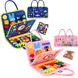 Carry-Along Busy Book – Blue or Pink