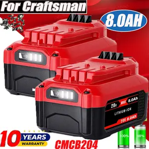 2025new 1-4Pack 20V For Craftsman V20 20 Volt 8.0Ah 9.0Ah Li-ion Battery CMCB204 CMCB202