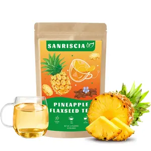 Pineapple Flaxseed Tea, Help with smooth bowel movements， wellness tea Stevia Powder Juice Hydration Drink ney cleanse tea kidney tea formula ginseng pcos relief cool relief