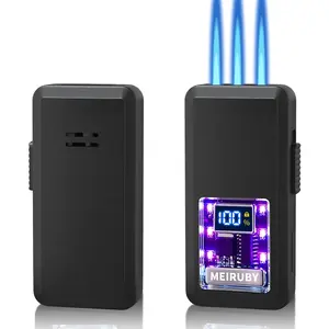 Stocking Stuffers Gifts for Men Adults, Unique Shake Ignition Torch Lighters, Refillable Butane Jet Lighters with RGB Light, Birthday Christmas Unique Gifts for Men Dad Husband (Fuel Not Included)