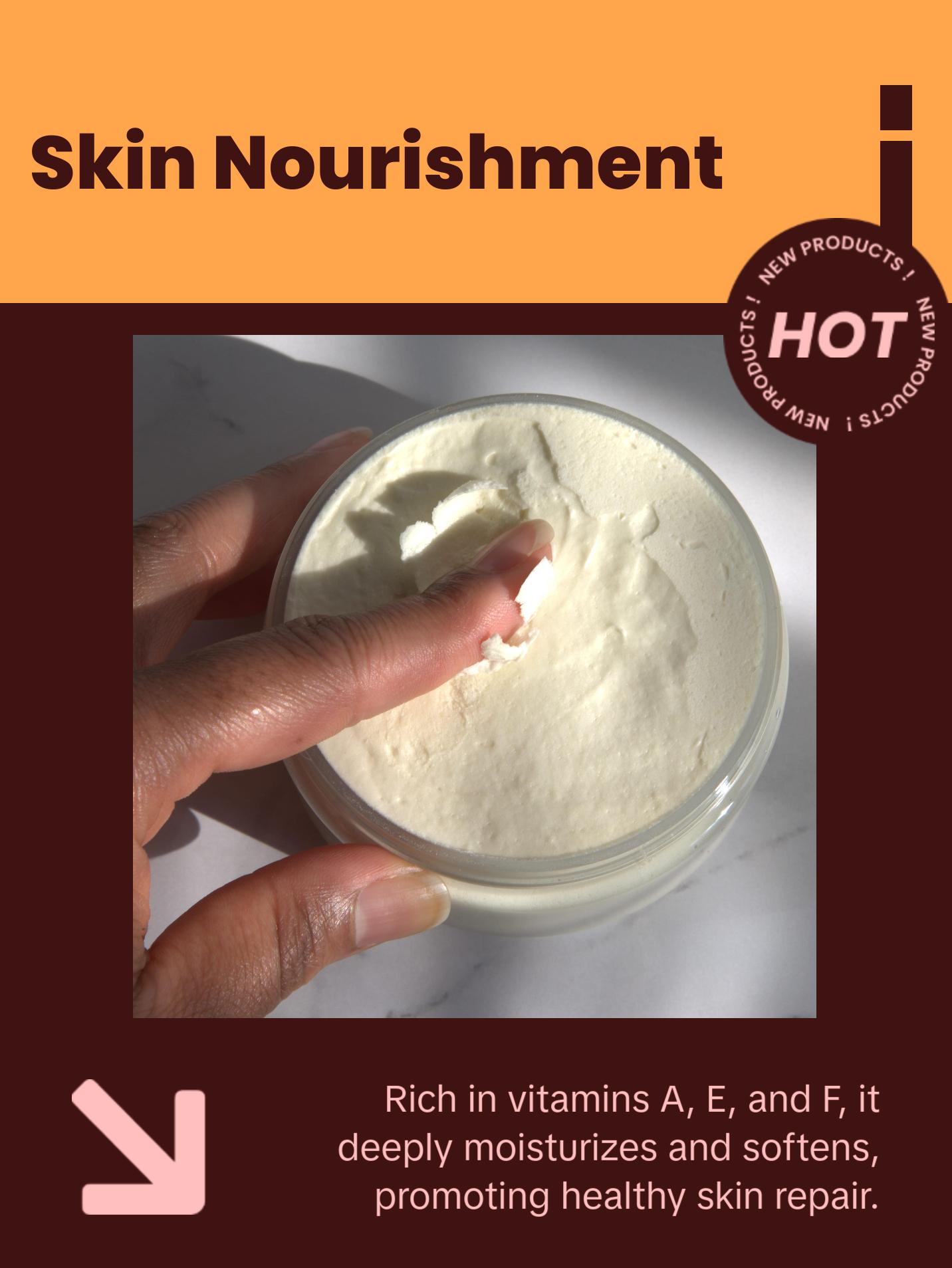 Whipped Shea Butter Lavender - 100% Pure and Natural African Shea Butter for Men & Women - Ultimate Handcrafted Moisturizer with Essential Vitamins for Radiant Skin & Luscious Hair