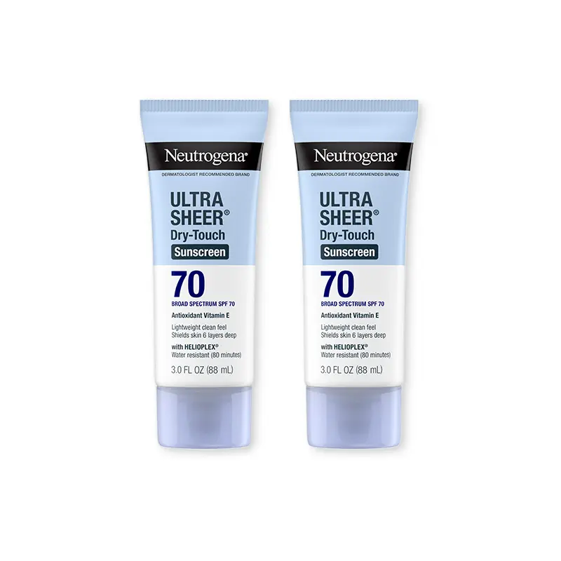 Neutrogena Ultra Sheer SPF 70 Duo | Lightweight, Fast-absorbing Broad Spectrum SPF 70 Sunscreen Lotion Neutrogena Ultra Sheer SPF 70 Duo | Lightweight, Fast-absorbing Broad Spectrum SPF 70 Sunscreen Lotion