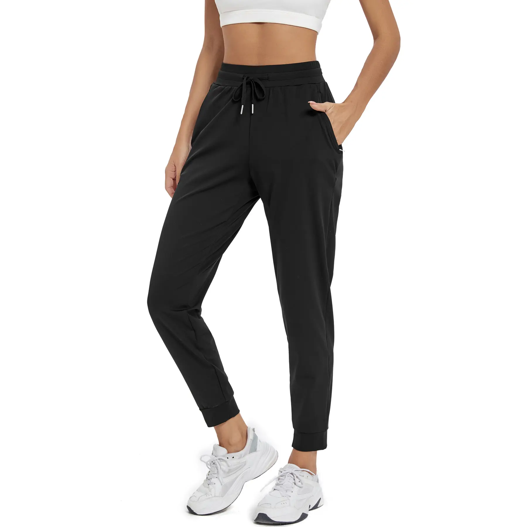 Women's Sport Joggers Pants, High Waist Athletic Workout Track Pants with Pockets Drawstring Cuffed Casual Hiking Running Sweatpants