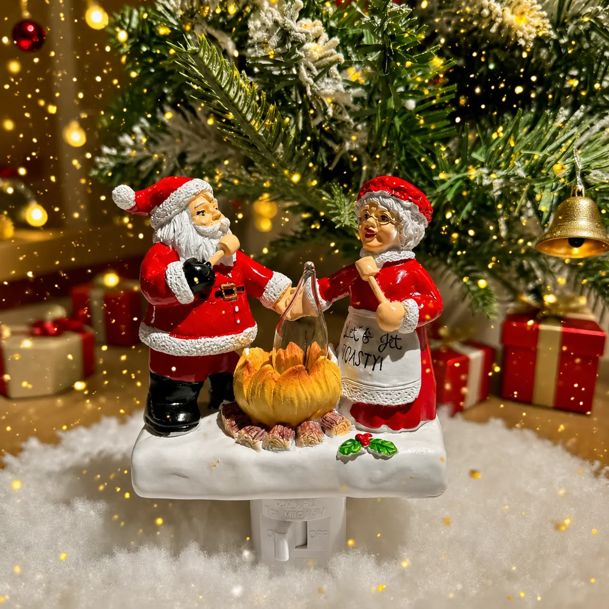Santa Claus Design Night Light, Creative Resin Night Light, Decorative Light for Home Living Room Bedroom School Office，Funny Christmas Nightlight Indoor Decorations