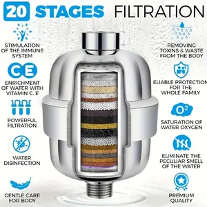 Filter Shower Head Filter, Bathroom Shower Head Filter, Remove Residual Chlorine, Prevent Shower Drain Clogging, Essential Bath Accessory