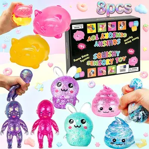 8pcs - Slow Rebound Maltose Squeezing Toy, specially designed for entertainment, perfect as a gift bag filling, classroom reward, party gift, birthday celebration, anniversary, Halloween and Christmas gift