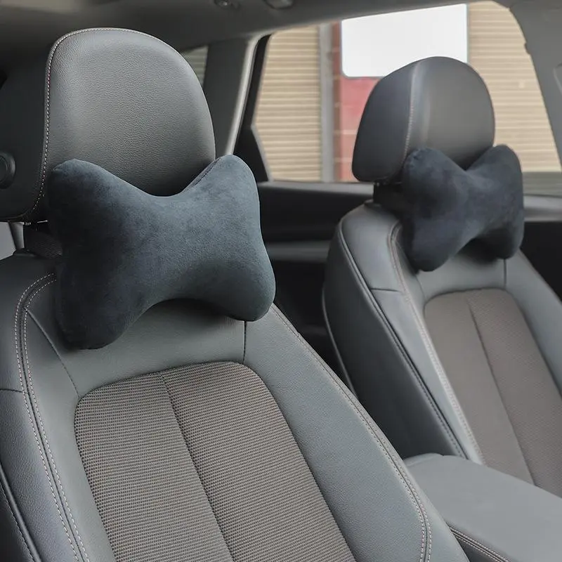 Car Neck Pillow, 2 Counts Soft Comfortable Car Headrest Pillow, Travel Neck Cushion, Universal Car Interior Accessories for Women & Men