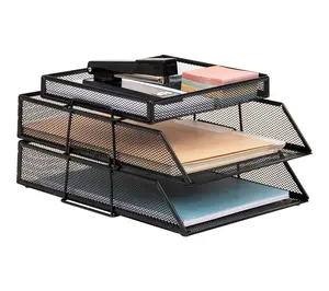 Mind Reader 2 Tier Paper Tray with Top Supply Compartment