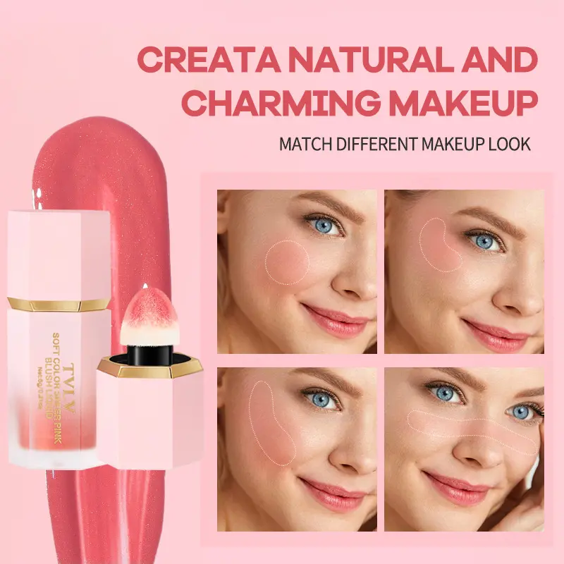 Watery Liquid Blush, Lightweight Natural Look, Waterproof & Sweat-resistant, Enhances Complexion, Glow, Long-lasting Color, Natural Blending, All-day Wear Without Smudging, Beginner-friendly, Cosmetic