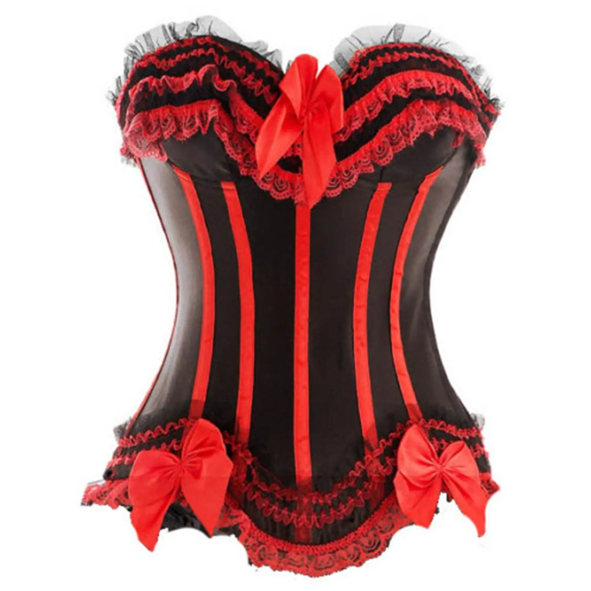 Women's Fashion Halter Neck Cropped Corset Bustier Lingerie - Flower Zipper, Sexy Burlesque Vintage Witch Halloween Cosplay Outfits (Blue, Green, White, Pink, Purple)