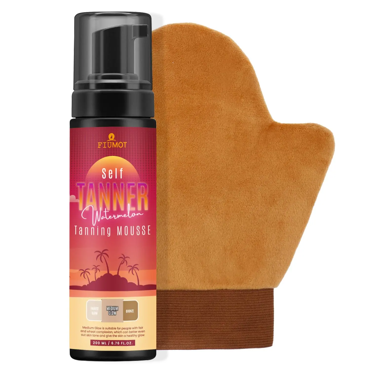 FIUMOT Self-Tanning Mousse for a Natural, Sun-Kissed Glow – Fast-Drying, Streak-Free, Long-Lasting Formula, 6.76 FL