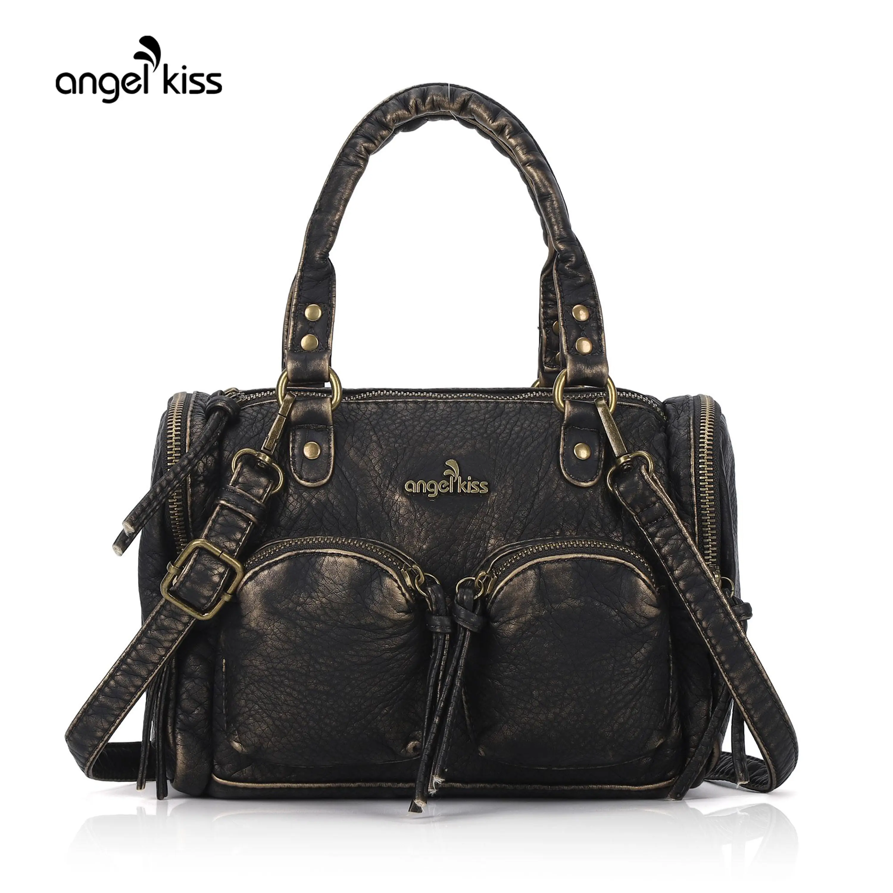 Angel Kiss Bag for Women - Small Hobo Crossbody, Fashionable Handbag, PU Vegan Leather Top Handle Satchel, Waterproof, Adjustable Strap, Elegant, Multi-Pocket, Business Casual Everyday Shoulder Purse summerwins,