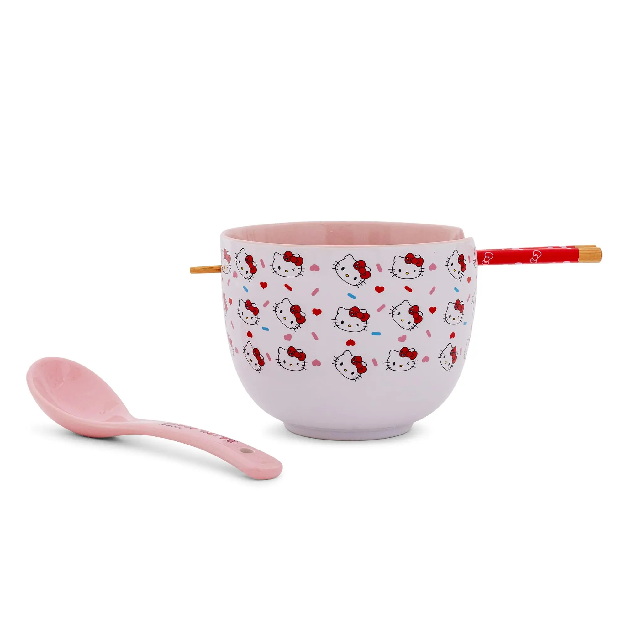 Sanrio Hello Kitty Sprinkles 20-Ounce Ramen Bowl, Chopsticks, and Spoon Set Sanrio Hello Kitty Sprinkles 20-Ounce Ramen Bowl, Chopsticks, and Spoon Set